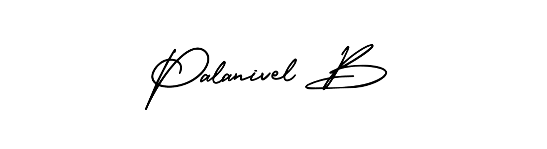 Palanivel B stylish signature style. Best Handwritten Sign (AmerikaSignatureDemo-Regular) for my name. Handwritten Signature Collection Ideas for my name Palanivel B. Palanivel B signature style 3 images and pictures png