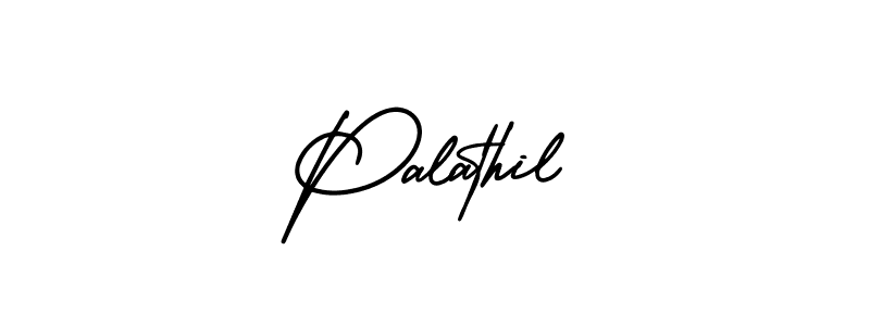 You should practise on your own different ways (AmerikaSignatureDemo-Regular) to write your name (Palathil) in signature. don't let someone else do it for you. Palathil signature style 3 images and pictures png