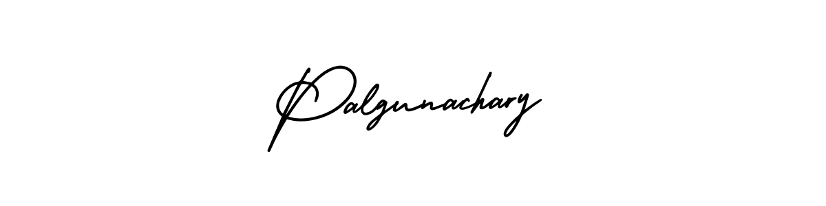 The best way (AmerikaSignatureDemo-Regular) to make a short signature is to pick only two or three words in your name. The name Palgunachary include a total of six letters. For converting this name. Palgunachary signature style 3 images and pictures png