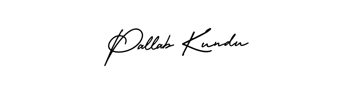 You should practise on your own different ways (AmerikaSignatureDemo-Regular) to write your name (Pallab Kundu) in signature. don't let someone else do it for you. Pallab Kundu signature style 3 images and pictures png
