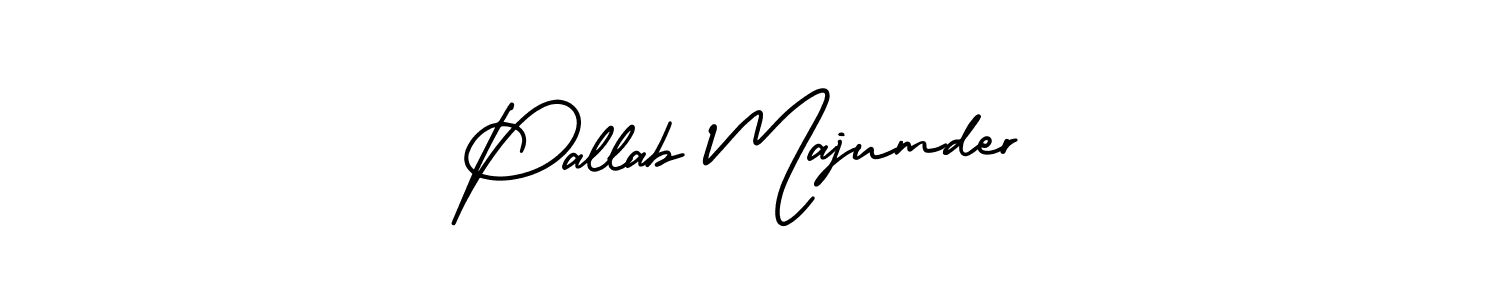 Pallab Majumder stylish signature style. Best Handwritten Sign (AmerikaSignatureDemo-Regular) for my name. Handwritten Signature Collection Ideas for my name Pallab Majumder. Pallab Majumder signature style 3 images and pictures png