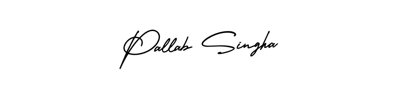 AmerikaSignatureDemo-Regular is a professional signature style that is perfect for those who want to add a touch of class to their signature. It is also a great choice for those who want to make their signature more unique. Get Pallab Singha name to fancy signature for free. Pallab Singha signature style 3 images and pictures png