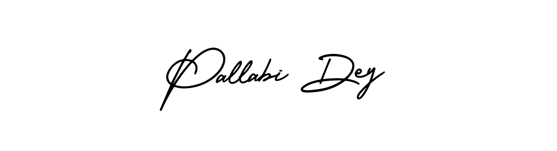 You should practise on your own different ways (AmerikaSignatureDemo-Regular) to write your name (Pallabi Dey) in signature. don't let someone else do it for you. Pallabi Dey signature style 3 images and pictures png
