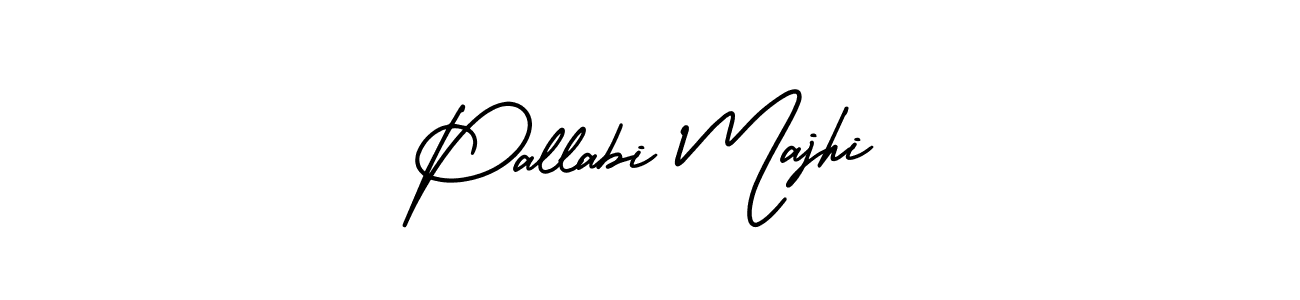 You should practise on your own different ways (AmerikaSignatureDemo-Regular) to write your name (Pallabi Majhi) in signature. don't let someone else do it for you. Pallabi Majhi signature style 3 images and pictures png