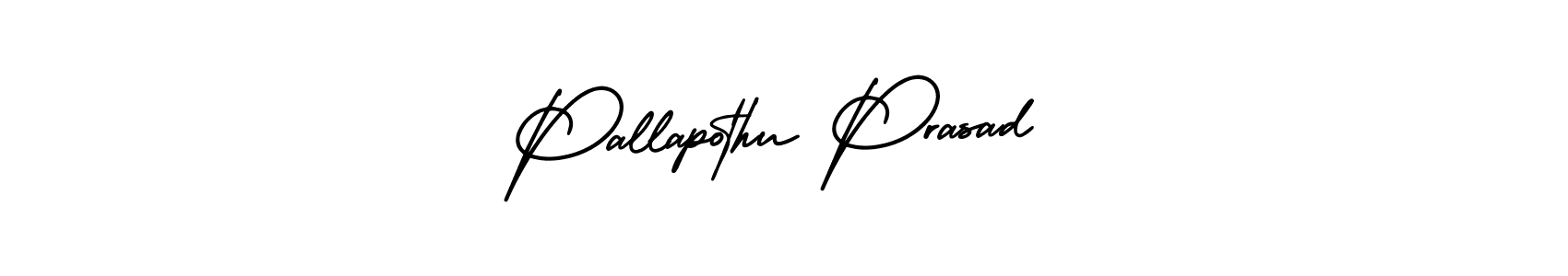 The best way (AmerikaSignatureDemo-Regular) to make a short signature is to pick only two or three words in your name. The name Pallapothu Prasad include a total of six letters. For converting this name. Pallapothu Prasad signature style 3 images and pictures png