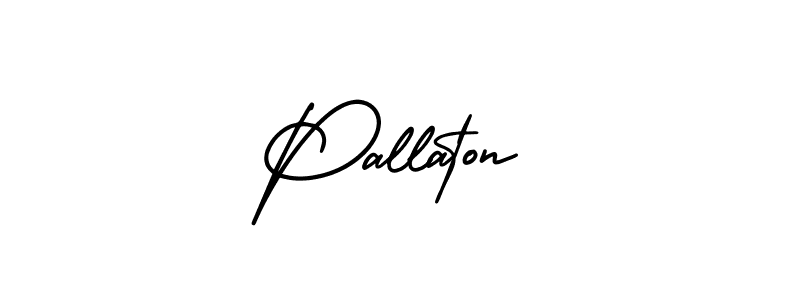 Create a beautiful signature design for name Pallaton. With this signature (AmerikaSignatureDemo-Regular) fonts, you can make a handwritten signature for free. Pallaton signature style 3 images and pictures png