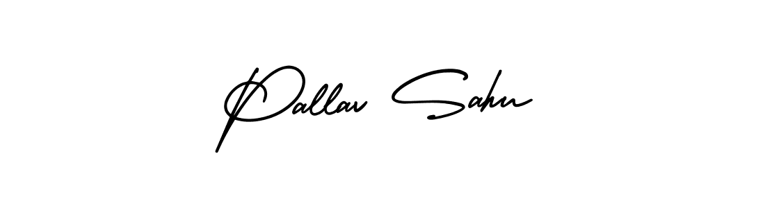 Pallav Sahu stylish signature style. Best Handwritten Sign (AmerikaSignatureDemo-Regular) for my name. Handwritten Signature Collection Ideas for my name Pallav Sahu. Pallav Sahu signature style 3 images and pictures png