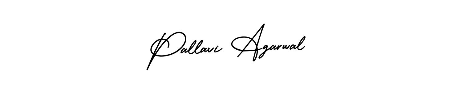 How to make Pallavi Agarwal name signature. Use AmerikaSignatureDemo-Regular style for creating short signs online. This is the latest handwritten sign. Pallavi Agarwal signature style 3 images and pictures png