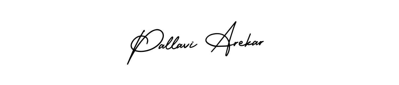 How to make Pallavi Arekar name signature. Use AmerikaSignatureDemo-Regular style for creating short signs online. This is the latest handwritten sign. Pallavi Arekar signature style 3 images and pictures png