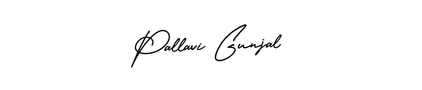 The best way (AmerikaSignatureDemo-Regular) to make a short signature is to pick only two or three words in your name. The name Pallavi Gunjal include a total of six letters. For converting this name. Pallavi Gunjal signature style 3 images and pictures png