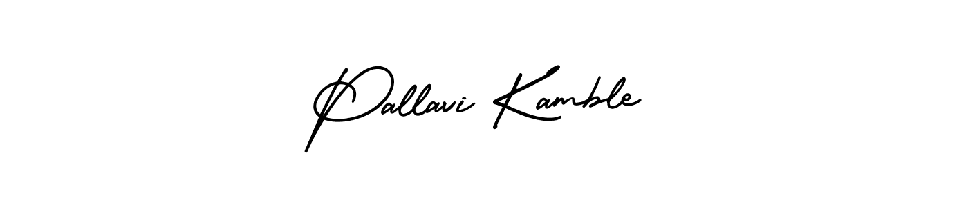 How to make Pallavi Kamble name signature. Use AmerikaSignatureDemo-Regular style for creating short signs online. This is the latest handwritten sign. Pallavi Kamble signature style 3 images and pictures png