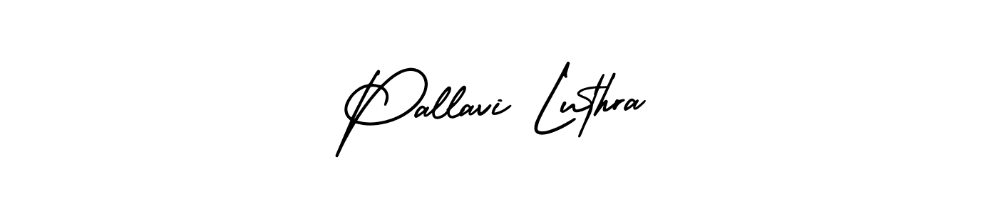 Make a beautiful signature design for name Pallavi Luthra. With this signature (AmerikaSignatureDemo-Regular) style, you can create a handwritten signature for free. Pallavi Luthra signature style 3 images and pictures png