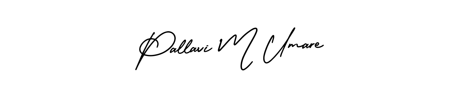 This is the best signature style for the Pallavi M Umare name. Also you like these signature font (AmerikaSignatureDemo-Regular). Mix name signature. Pallavi M Umare signature style 3 images and pictures png