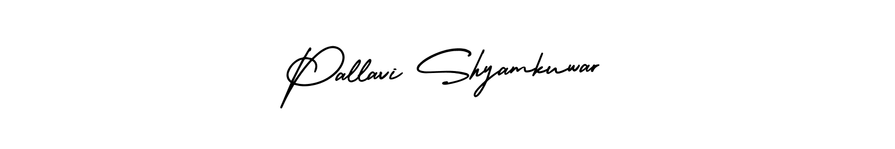 This is the best signature style for the Pallavi Shyamkuwar name. Also you like these signature font (AmerikaSignatureDemo-Regular). Mix name signature. Pallavi Shyamkuwar signature style 3 images and pictures png