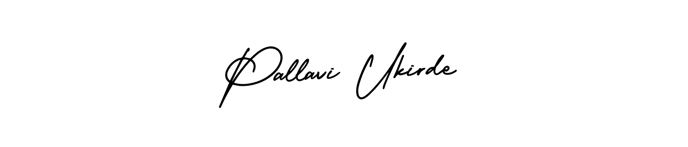 You should practise on your own different ways (AmerikaSignatureDemo-Regular) to write your name (Pallavi Ukirde) in signature. don't let someone else do it for you. Pallavi Ukirde signature style 3 images and pictures png