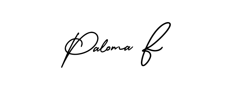 Also You can easily find your signature by using the search form. We will create Paloma F name handwritten signature images for you free of cost using AmerikaSignatureDemo-Regular sign style. Paloma F signature style 3 images and pictures png