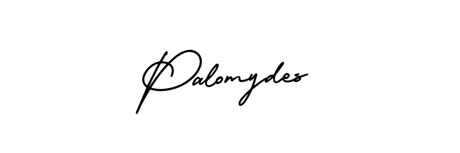 The best way (AmerikaSignatureDemo-Regular) to make a short signature is to pick only two or three words in your name. The name Palomydes include a total of six letters. For converting this name. Palomydes signature style 3 images and pictures png