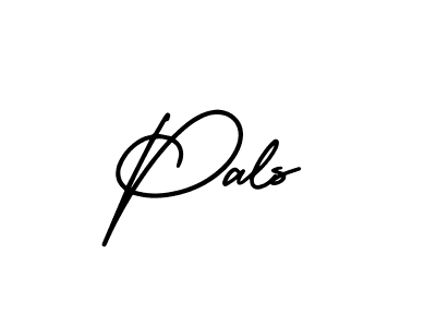 Pals stylish signature style. Best Handwritten Sign (AmerikaSignatureDemo-Regular) for my name. Handwritten Signature Collection Ideas for my name Pals. Pals signature style 3 images and pictures png