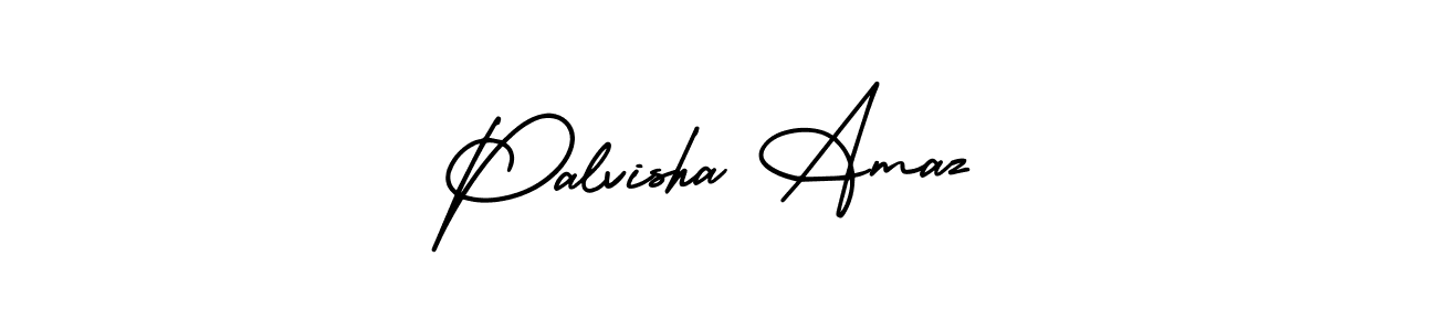 if you are searching for the best signature style for your name Palvisha Amaz. so please give up your signature search. here we have designed multiple signature styles  using AmerikaSignatureDemo-Regular. Palvisha Amaz signature style 3 images and pictures png