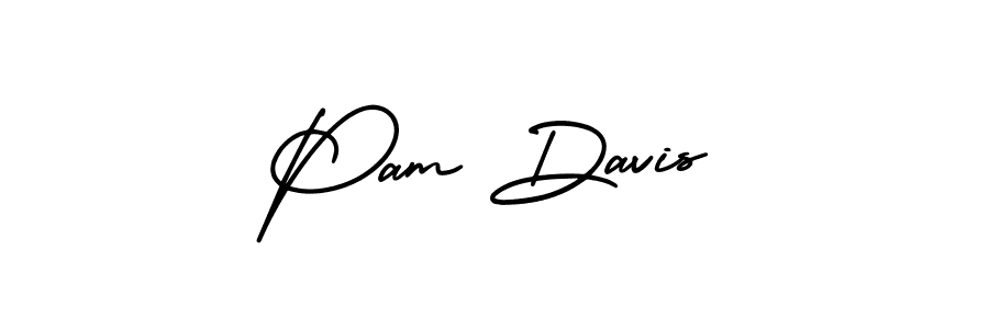 Make a beautiful signature design for name Pam Davis. With this signature (AmerikaSignatureDemo-Regular) style, you can create a handwritten signature for free. Pam Davis signature style 3 images and pictures png