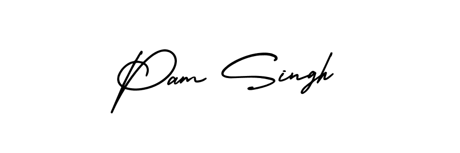 How to make Pam Singh signature? AmerikaSignatureDemo-Regular is a professional autograph style. Create handwritten signature for Pam Singh name. Pam Singh signature style 3 images and pictures png