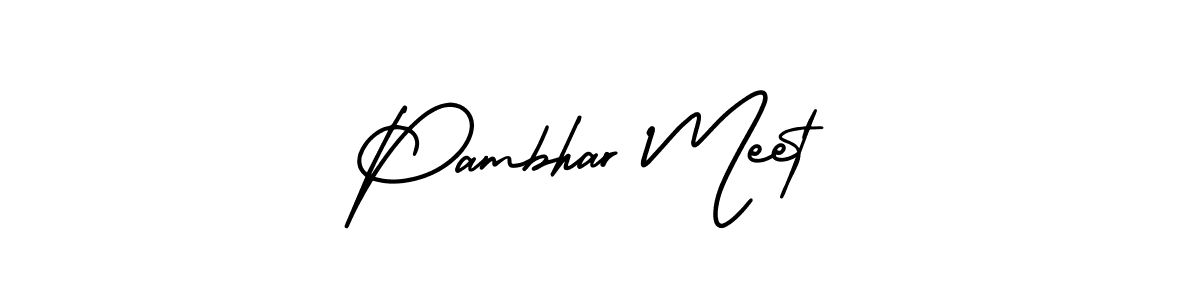 Pambhar Meet stylish signature style. Best Handwritten Sign (AmerikaSignatureDemo-Regular) for my name. Handwritten Signature Collection Ideas for my name Pambhar Meet. Pambhar Meet signature style 3 images and pictures png