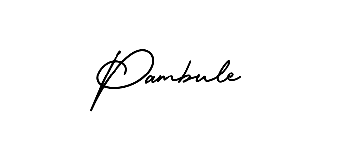 Pambule stylish signature style. Best Handwritten Sign (AmerikaSignatureDemo-Regular) for my name. Handwritten Signature Collection Ideas for my name Pambule. Pambule signature style 3 images and pictures png