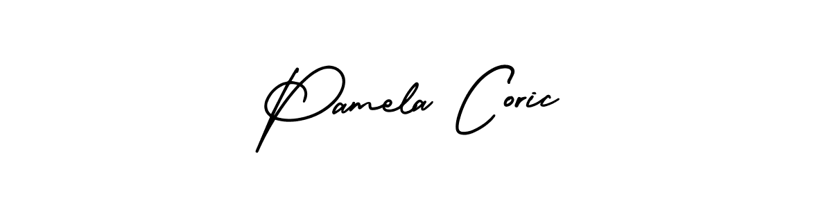 Create a beautiful signature design for name Pamela Coric. With this signature (AmerikaSignatureDemo-Regular) fonts, you can make a handwritten signature for free. Pamela Coric signature style 3 images and pictures png