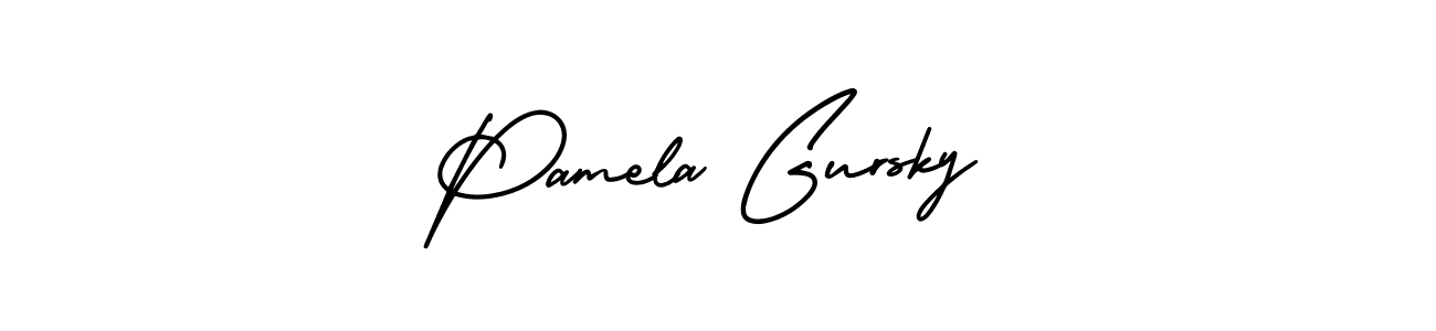 Also You can easily find your signature by using the search form. We will create Pamela Gursky name handwritten signature images for you free of cost using AmerikaSignatureDemo-Regular sign style. Pamela Gursky signature style 3 images and pictures png