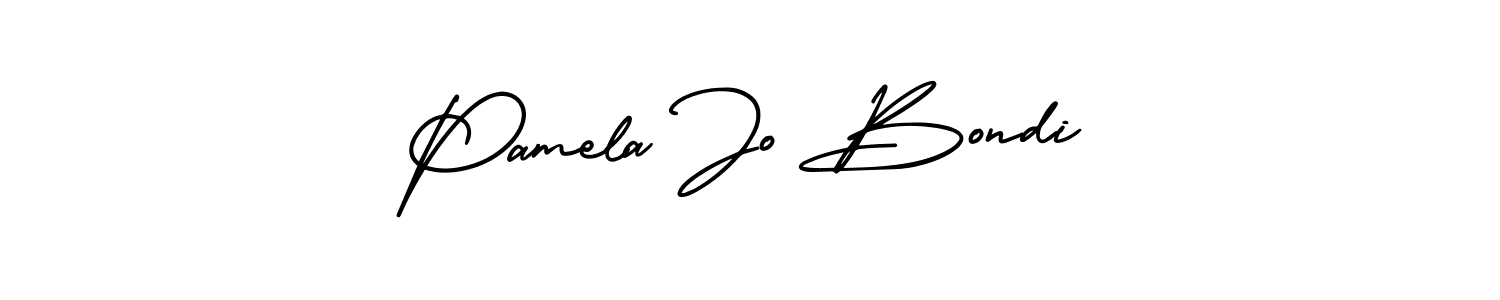 It looks lik you need a new signature style for name Pamela Jo Bondi. Design unique handwritten (AmerikaSignatureDemo-Regular) signature with our free signature maker in just a few clicks. Pamela Jo Bondi signature style 3 images and pictures png