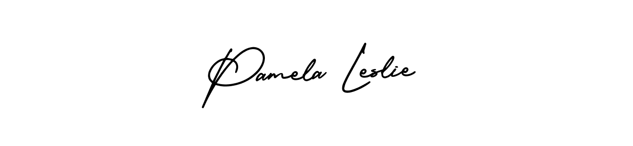 The best way (AmerikaSignatureDemo-Regular) to make a short signature is to pick only two or three words in your name. The name Pamela Leslie include a total of six letters. For converting this name. Pamela Leslie signature style 3 images and pictures png