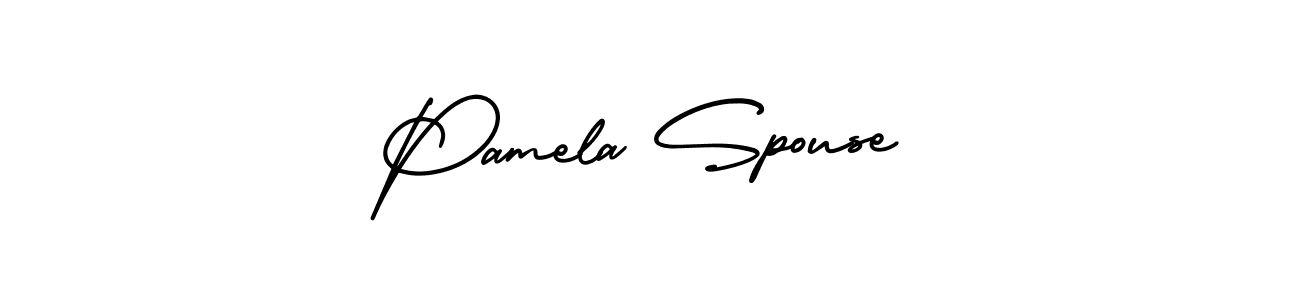 Use a signature maker to create a handwritten signature online. With this signature software, you can design (AmerikaSignatureDemo-Regular) your own signature for name Pamela Spouse. Pamela Spouse signature style 3 images and pictures png