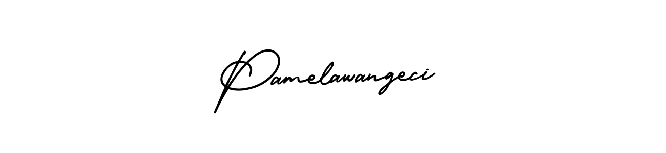 How to make Pamelawangeci signature? AmerikaSignatureDemo-Regular is a professional autograph style. Create handwritten signature for Pamelawangeci name. Pamelawangeci signature style 3 images and pictures png
