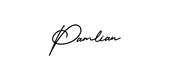 How to make Pamlian signature? AmerikaSignatureDemo-Regular is a professional autograph style. Create handwritten signature for Pamlian name. Pamlian signature style 3 images and pictures png