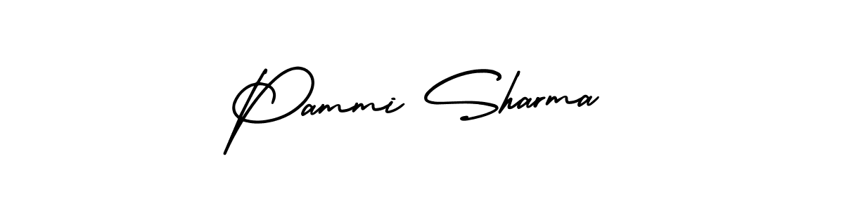 Design your own signature with our free online signature maker. With this signature software, you can create a handwritten (AmerikaSignatureDemo-Regular) signature for name Pammi Sharma. Pammi Sharma signature style 3 images and pictures png