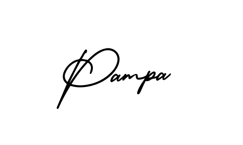 It looks lik you need a new signature style for name Pampa. Design unique handwritten (AmerikaSignatureDemo-Regular) signature with our free signature maker in just a few clicks. Pampa signature style 3 images and pictures png