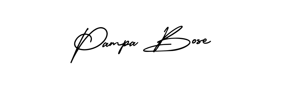 Make a beautiful signature design for name Pampa Bose. With this signature (AmerikaSignatureDemo-Regular) style, you can create a handwritten signature for free. Pampa Bose signature style 3 images and pictures png