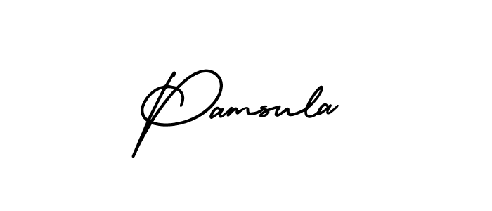 if you are searching for the best signature style for your name Pamsula. so please give up your signature search. here we have designed multiple signature styles  using AmerikaSignatureDemo-Regular. Pamsula signature style 3 images and pictures png