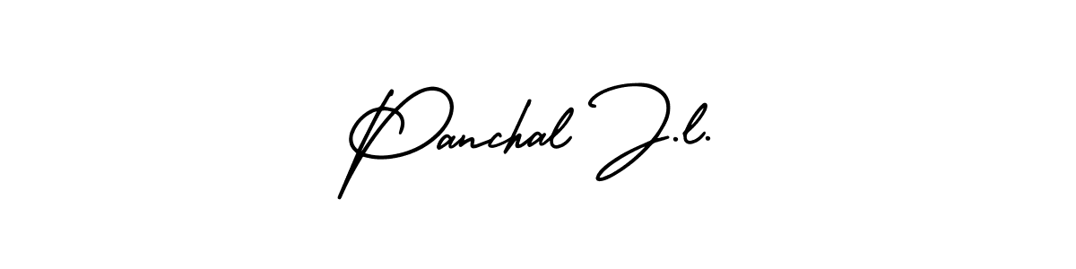 Make a beautiful signature design for name Panchal J.l.. With this signature (AmerikaSignatureDemo-Regular) style, you can create a handwritten signature for free. Panchal J.l. signature style 3 images and pictures png