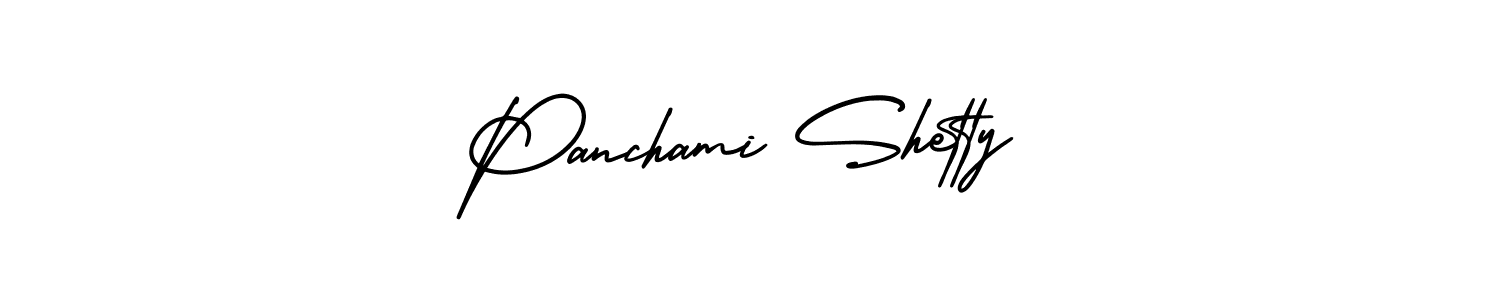 How to make Panchami Shetty name signature. Use AmerikaSignatureDemo-Regular style for creating short signs online. This is the latest handwritten sign. Panchami Shetty signature style 3 images and pictures png