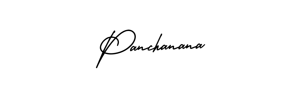 The best way (AmerikaSignatureDemo-Regular) to make a short signature is to pick only two or three words in your name. The name Panchanana include a total of six letters. For converting this name. Panchanana signature style 3 images and pictures png