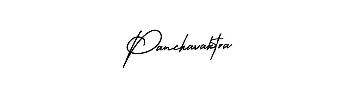 How to make Panchavaktra name signature. Use AmerikaSignatureDemo-Regular style for creating short signs online. This is the latest handwritten sign. Panchavaktra signature style 3 images and pictures png