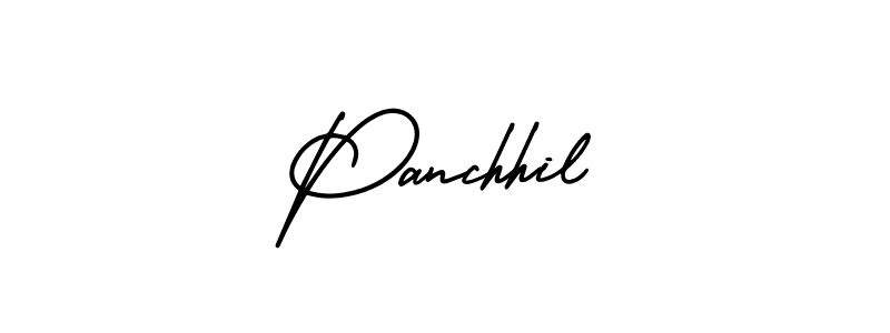 The best way (AmerikaSignatureDemo-Regular) to make a short signature is to pick only two or three words in your name. The name Panchhil include a total of six letters. For converting this name. Panchhil signature style 3 images and pictures png
