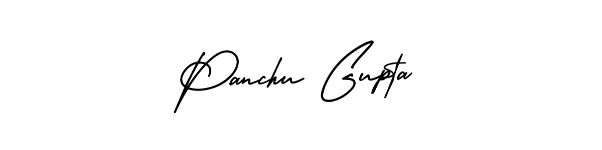 Create a beautiful signature design for name Panchu Gupta. With this signature (AmerikaSignatureDemo-Regular) fonts, you can make a handwritten signature for free. Panchu Gupta signature style 3 images and pictures png