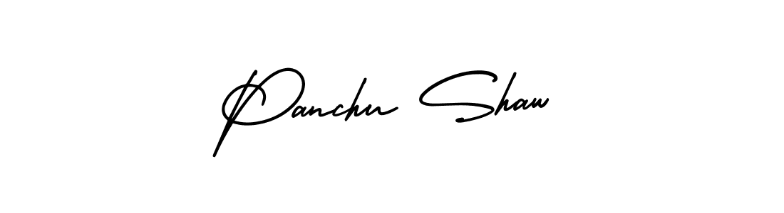 This is the best signature style for the Panchu Shaw name. Also you like these signature font (AmerikaSignatureDemo-Regular). Mix name signature. Panchu Shaw signature style 3 images and pictures png