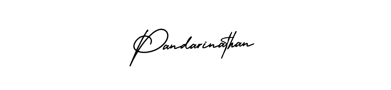 How to make Pandarinathan name signature. Use AmerikaSignatureDemo-Regular style for creating short signs online. This is the latest handwritten sign. Pandarinathan signature style 3 images and pictures png