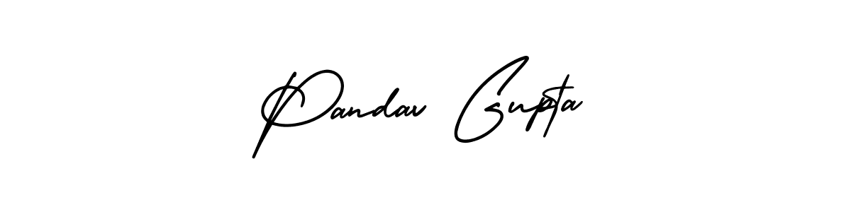 Make a beautiful signature design for name Pandav Gupta. With this signature (AmerikaSignatureDemo-Regular) style, you can create a handwritten signature for free. Pandav Gupta signature style 3 images and pictures png