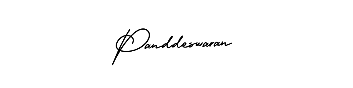 The best way (AmerikaSignatureDemo-Regular) to make a short signature is to pick only two or three words in your name. The name Panddeswaran include a total of six letters. For converting this name. Panddeswaran signature style 3 images and pictures png