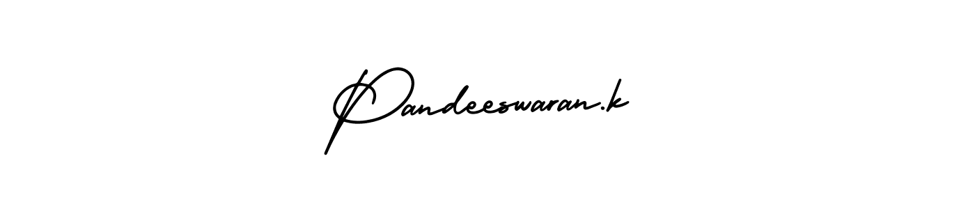 AmerikaSignatureDemo-Regular is a professional signature style that is perfect for those who want to add a touch of class to their signature. It is also a great choice for those who want to make their signature more unique. Get Pandeeswaran.k name to fancy signature for free. Pandeeswaran.k signature style 3 images and pictures png