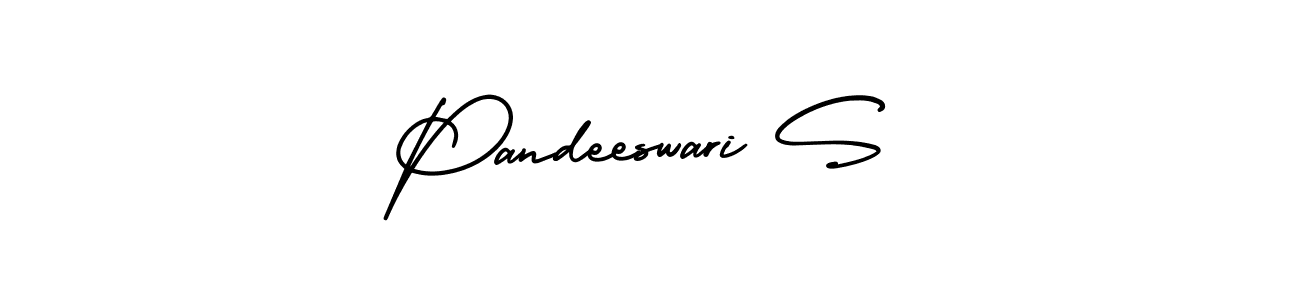 Design your own signature with our free online signature maker. With this signature software, you can create a handwritten (AmerikaSignatureDemo-Regular) signature for name Pandeeswari S. Pandeeswari S signature style 3 images and pictures png